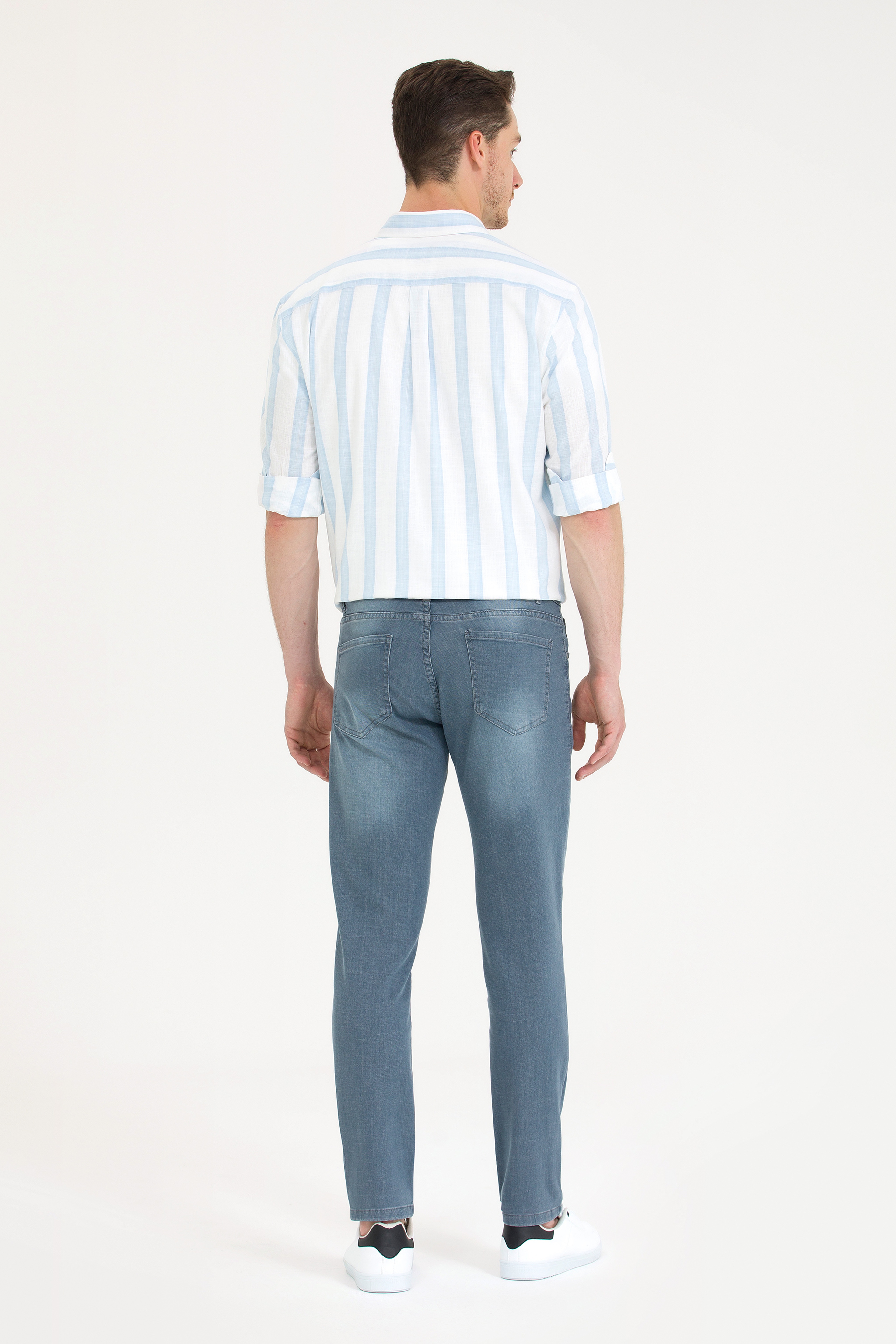 Erkek Gri Jean Pantolon