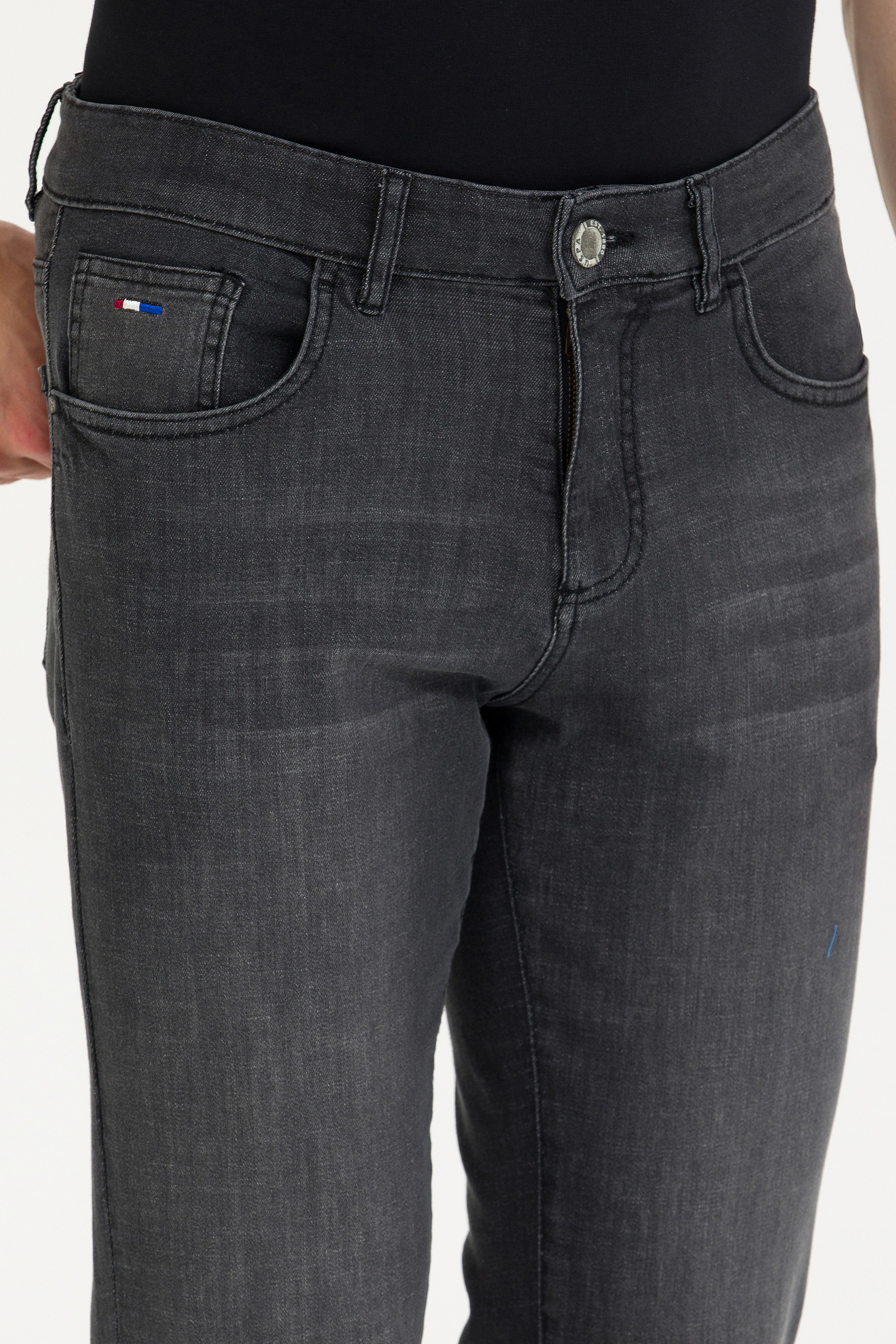 Erkek Siyah Jean Pantolon