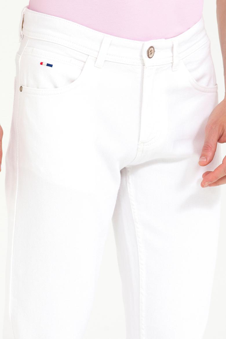 Erkek Beyaz Jean Pantolon - 50266691008