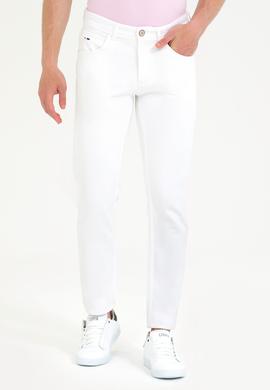 Erkek Beyaz Jean Pantolon - 50266691008