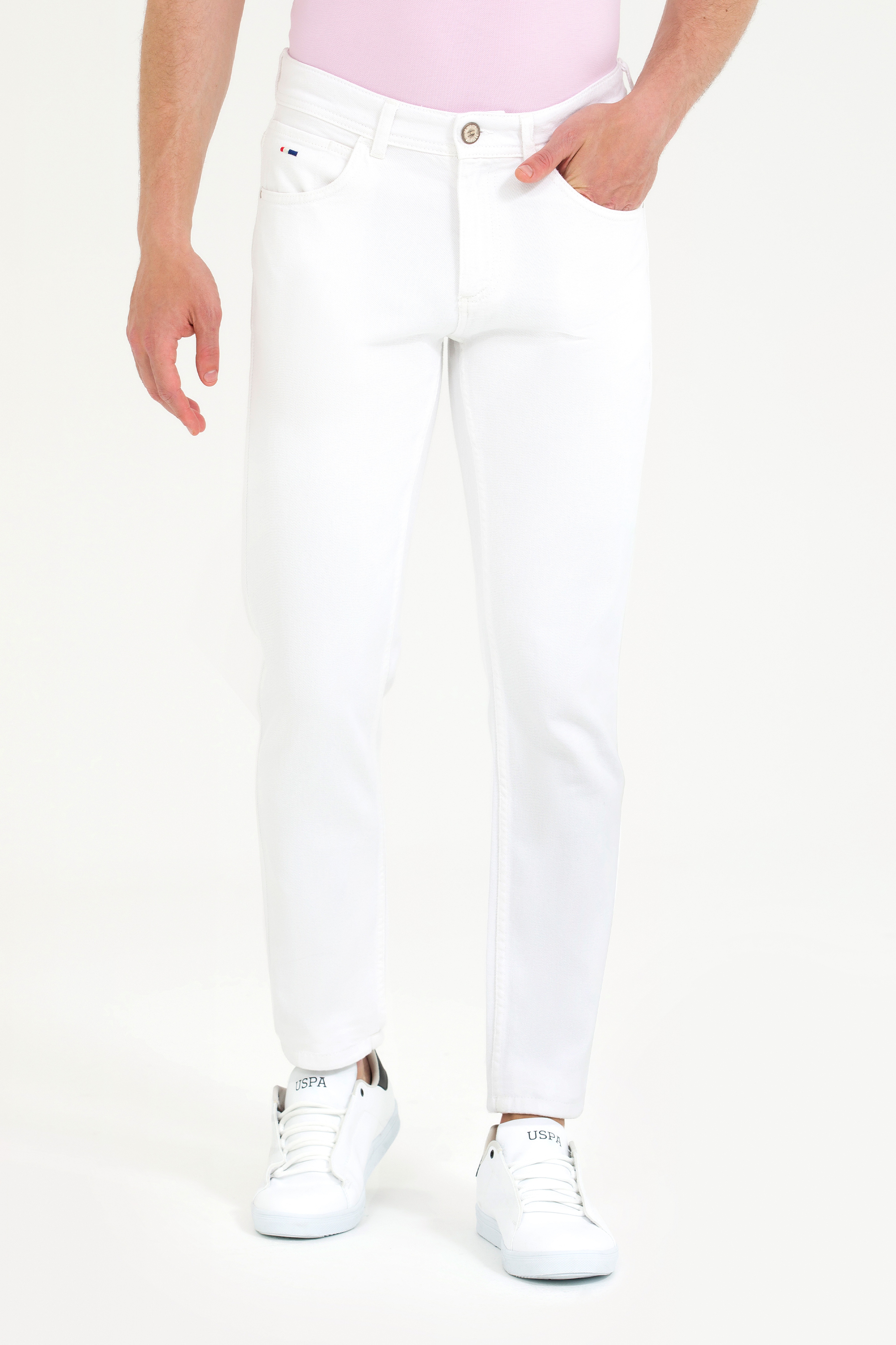 Erkek Beyaz Jean Pantolon - Image 2