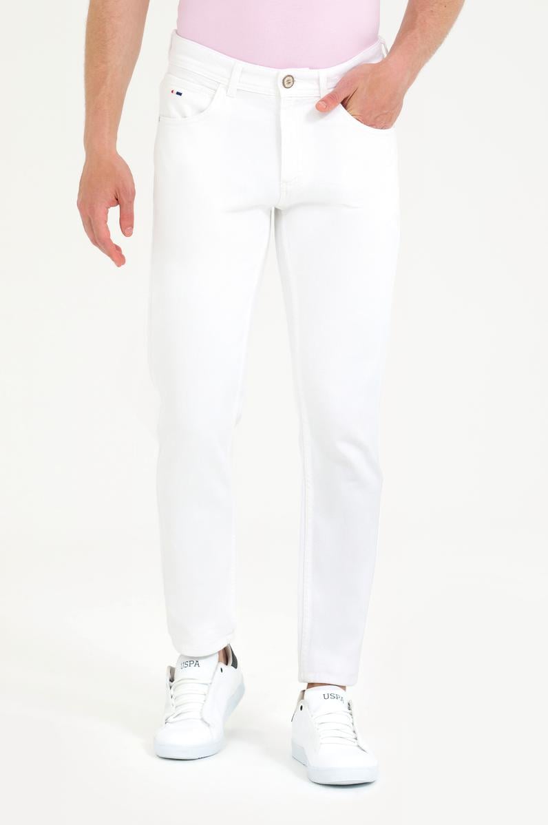 Erkek Beyaz Jean Pantolon
