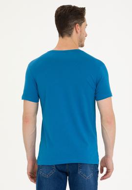 Erkek Petrol Basic V Yaka Tişört - 50262975082