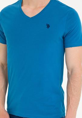 Erkek Petrol Basic V Yaka Tişört - 50262975082