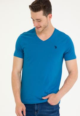 Erkek Petrol Basic V Yaka Tişört - 50262975082