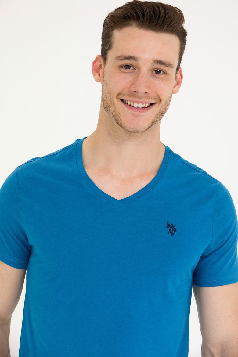Erkek Petrol Basic V Yaka Tişört - 50262975083