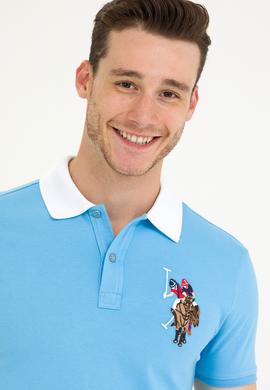 Erkek Turkuaz Basic Polo Yaka Tişört - 50263005056