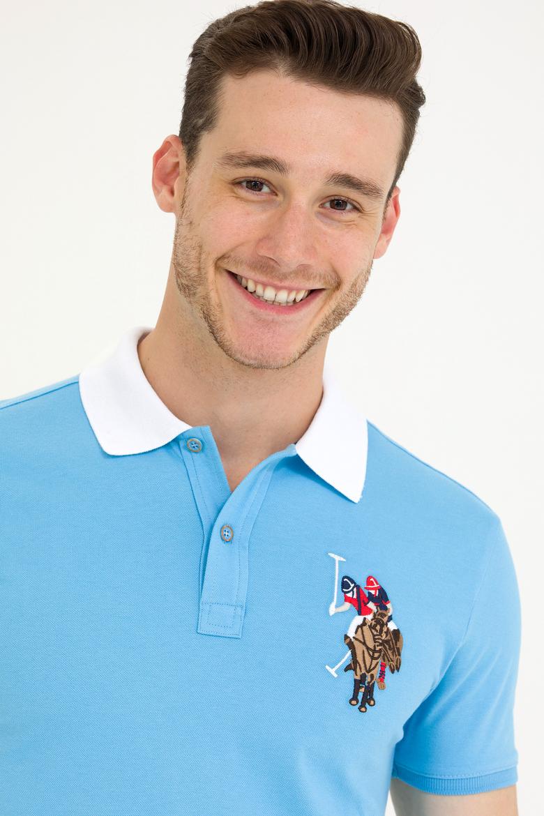 Erkek Turkuaz Basic Polo Yaka Tişört - 50263005056