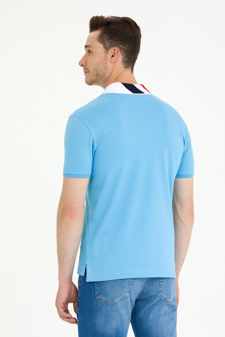 Erkek Turkuaz Basic Polo Yaka Tişört - 50263005056