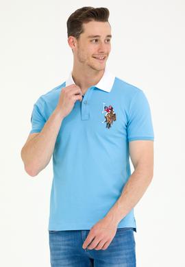 Erkek Turkuaz Basic Polo Yaka Tişört - 50263005056