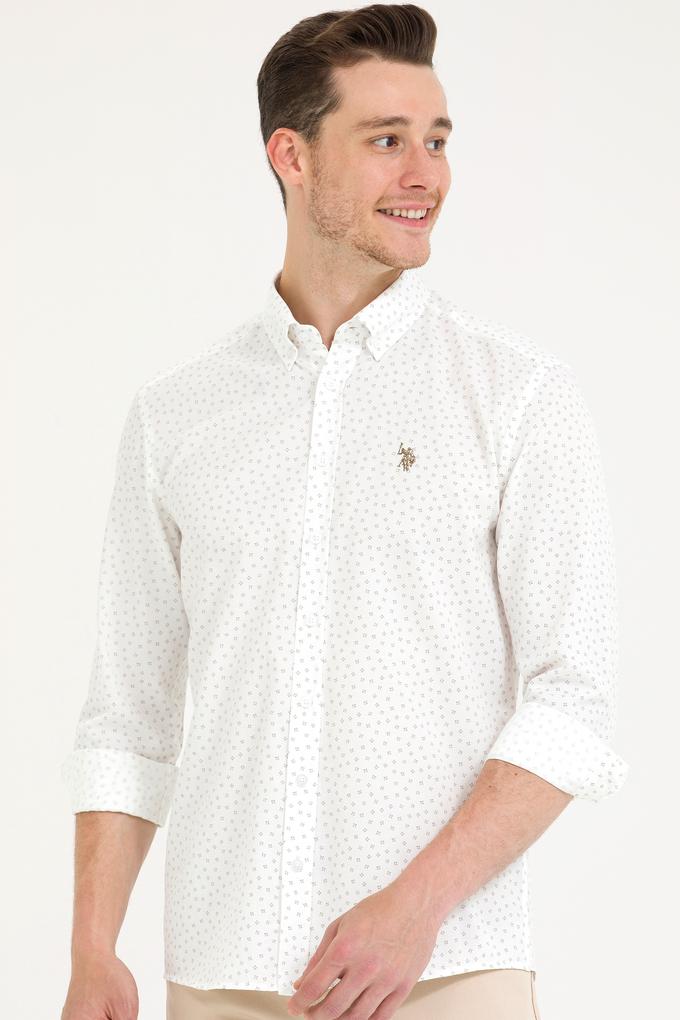 Erkek Bej Uzun Kollu Gömlek