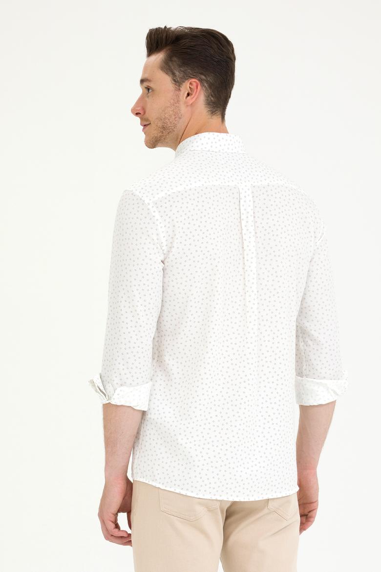 Erkek Bej Uzun Kollu Gömlek - 50265620032