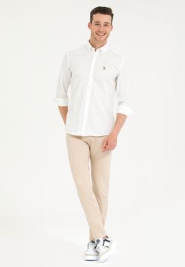 Erkek Bej Uzun Kollu Gömlek - 50265620032