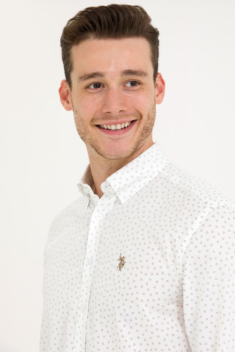 Erkek Bej Uzun Kollu Gömlek - 50265620032