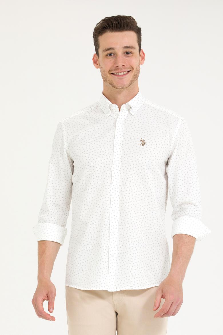 Erkek Bej Uzun Kollu Gömlek - 50265620032