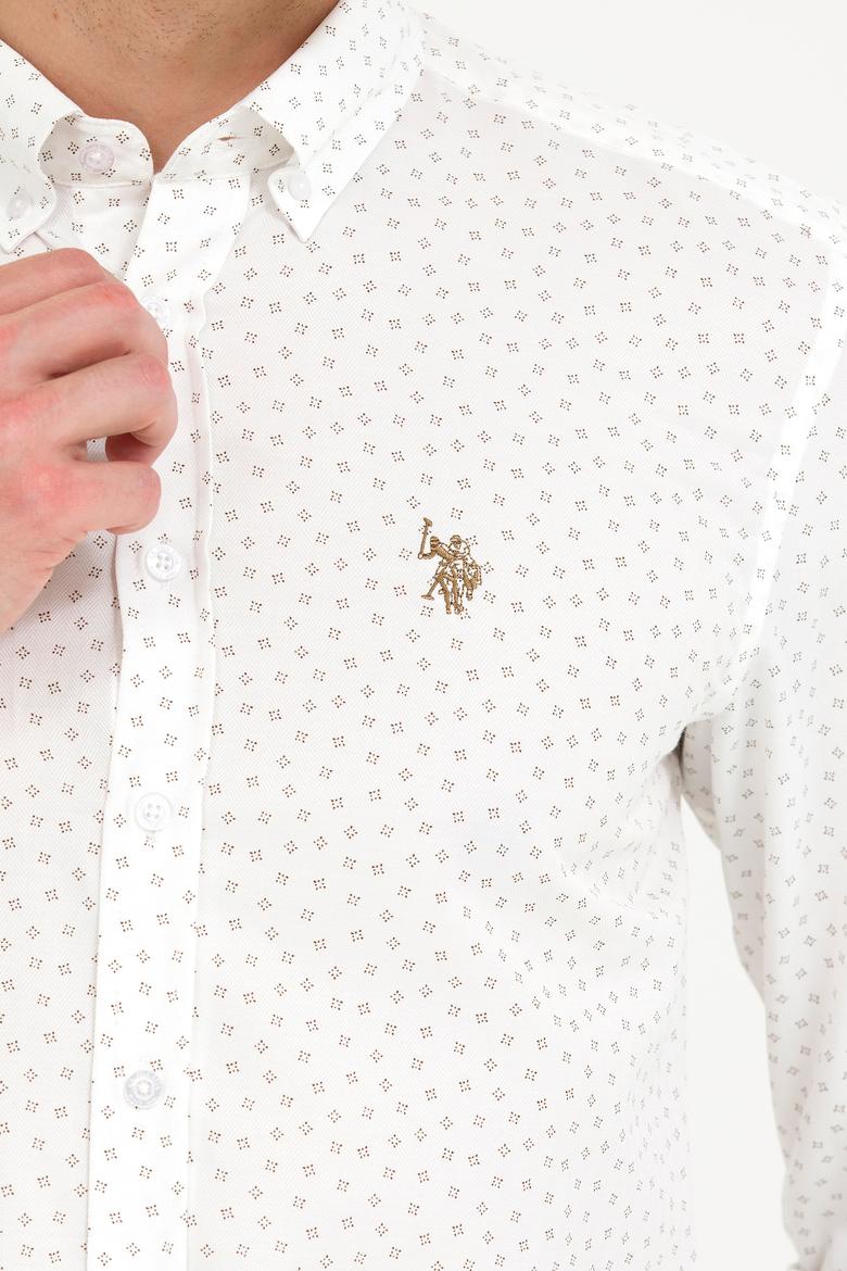 Erkek Bej Uzun Kollu Gömlek - 50265620032