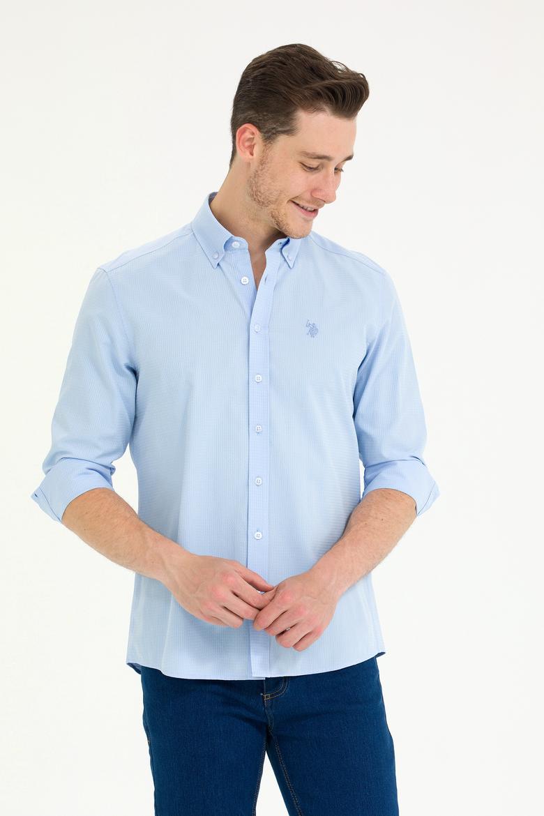 Erkek Açık Mavi Uzun Kollu Gömlek - 50265834001