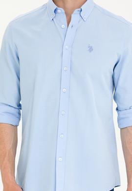 Erkek Açık Mavi Uzun Kollu Gömlek - 50265834001