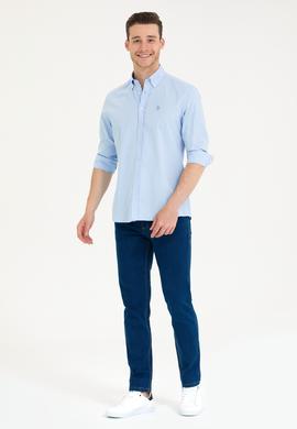 Erkek Açık Mavi Uzun Kollu Gömlek - 50265834001