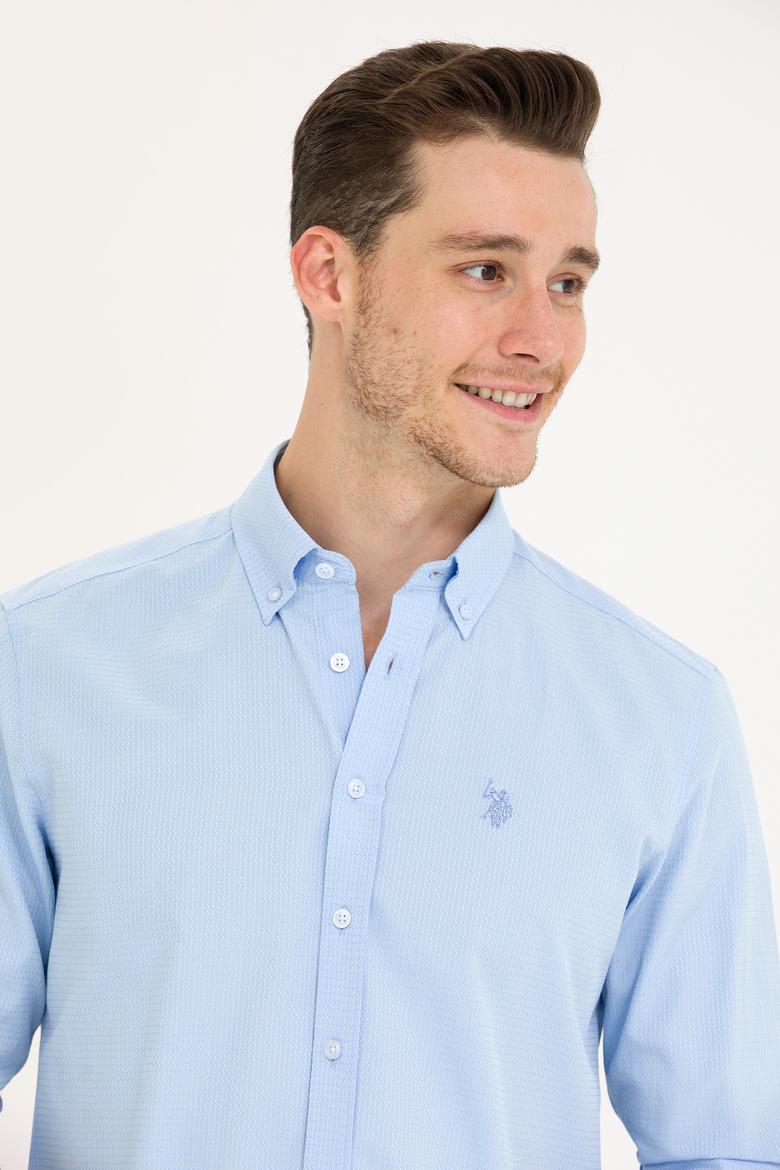 Erkek Açık Mavi Uzun Kollu Gömlek - 50265834001