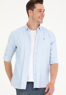Erkek Açık Mavi Uzun Kollu Gömlek - 50265769023