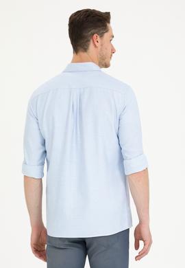 Erkek Açık Mavi Uzun Kollu Gömlek - 50265769023