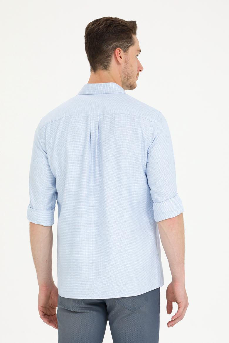 Erkek Açık Mavi Uzun Kollu Gömlek - 50265769023