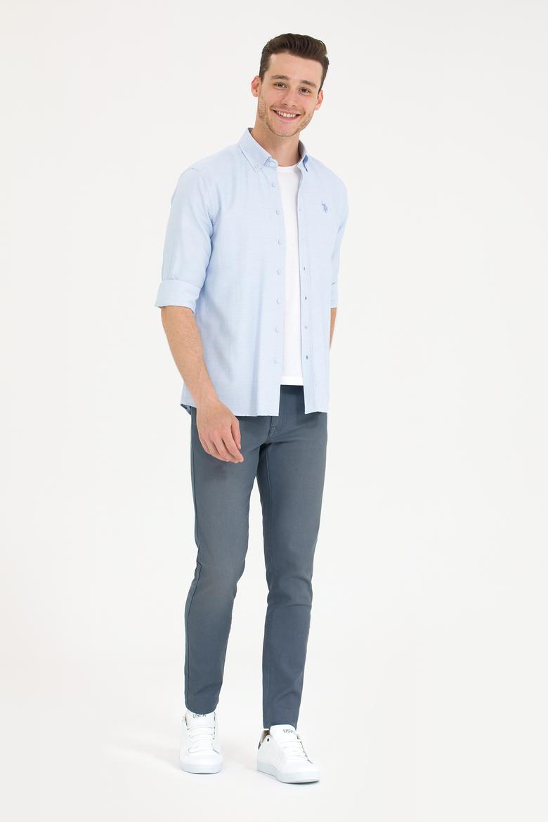Erkek Açık Mavi Uzun Kollu Gömlek - 50265769023