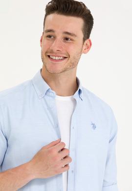 Erkek Açık Mavi Uzun Kollu Gömlek - 50265769023