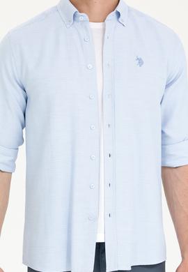 Erkek Açık Mavi Uzun Kollu Gömlek - 50265769023