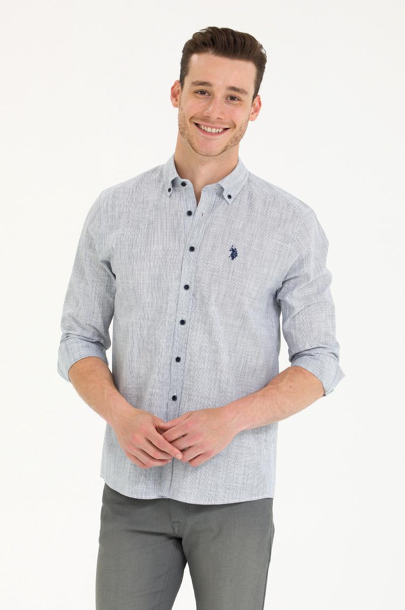 Erkek Lacivert Uzun Kollu Gömlek