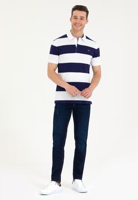 Erkek Lacivert Polo Yaka Tişört - 50263218009