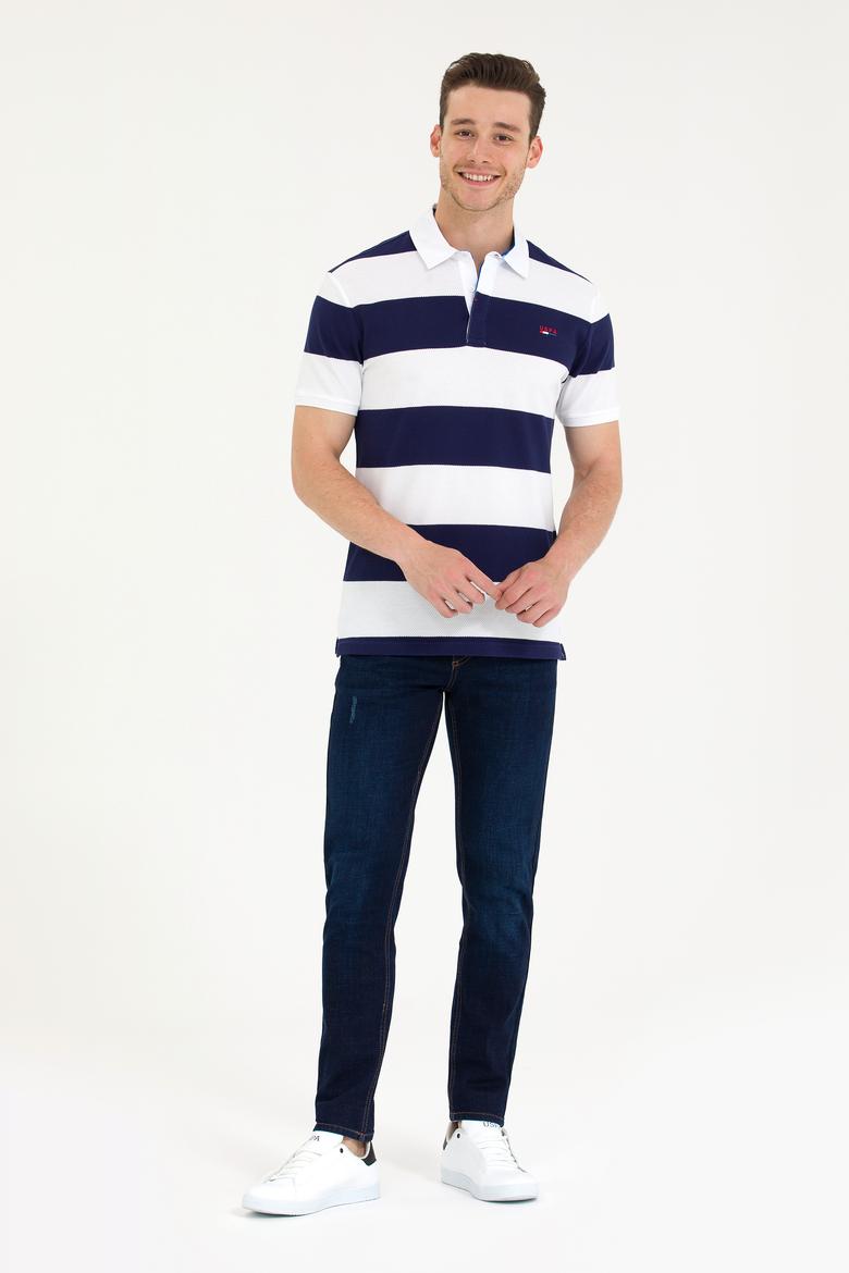 Erkek Lacivert Polo Yaka Tişört - 50263218009