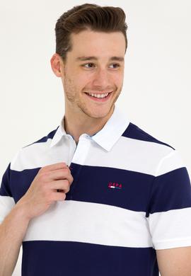 Erkek Lacivert Polo Yaka Tişört - 50263218009