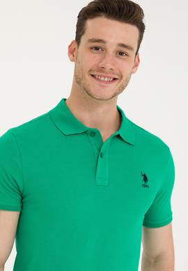 Erkek Yeşil Basic Polo Yaka Tişört - 50262969081