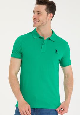 Erkek Yeşil Basic Polo Yaka Tişört - 50262969081
