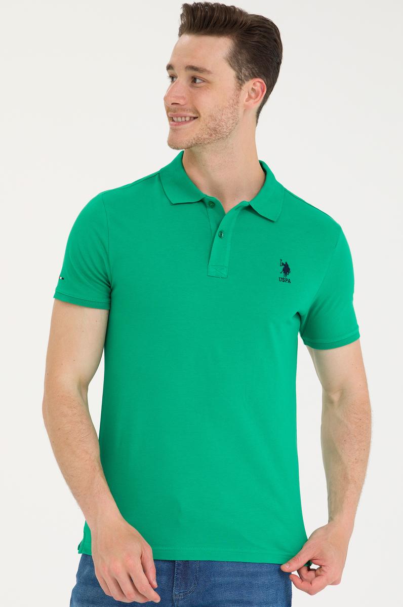 Erkek Yeşil Basic Polo Yaka Tişört