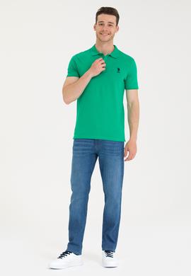 Erkek Yeşil Basic Polo Yaka Tişört - 50262969081