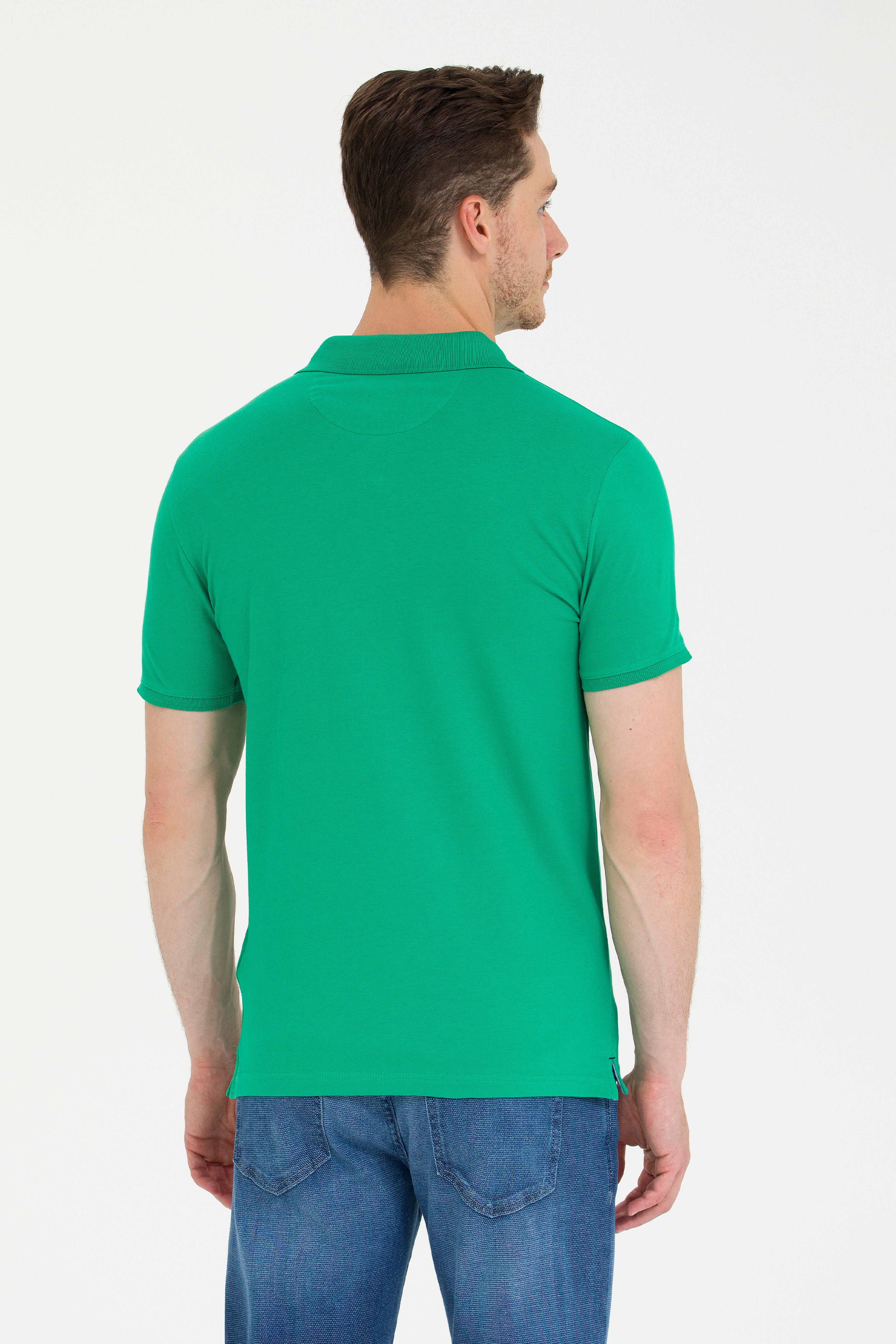 Erkek Yeşil Basic Polo Yaka Tişört