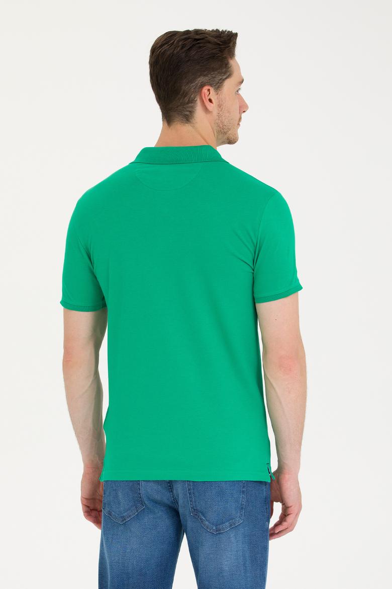 Erkek Yeşil Basic Polo Yaka Tişört - 50262969081