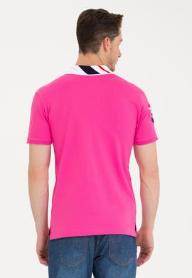 Erkek Fuşya Basic Polo Yaka Tişört - 50263005072