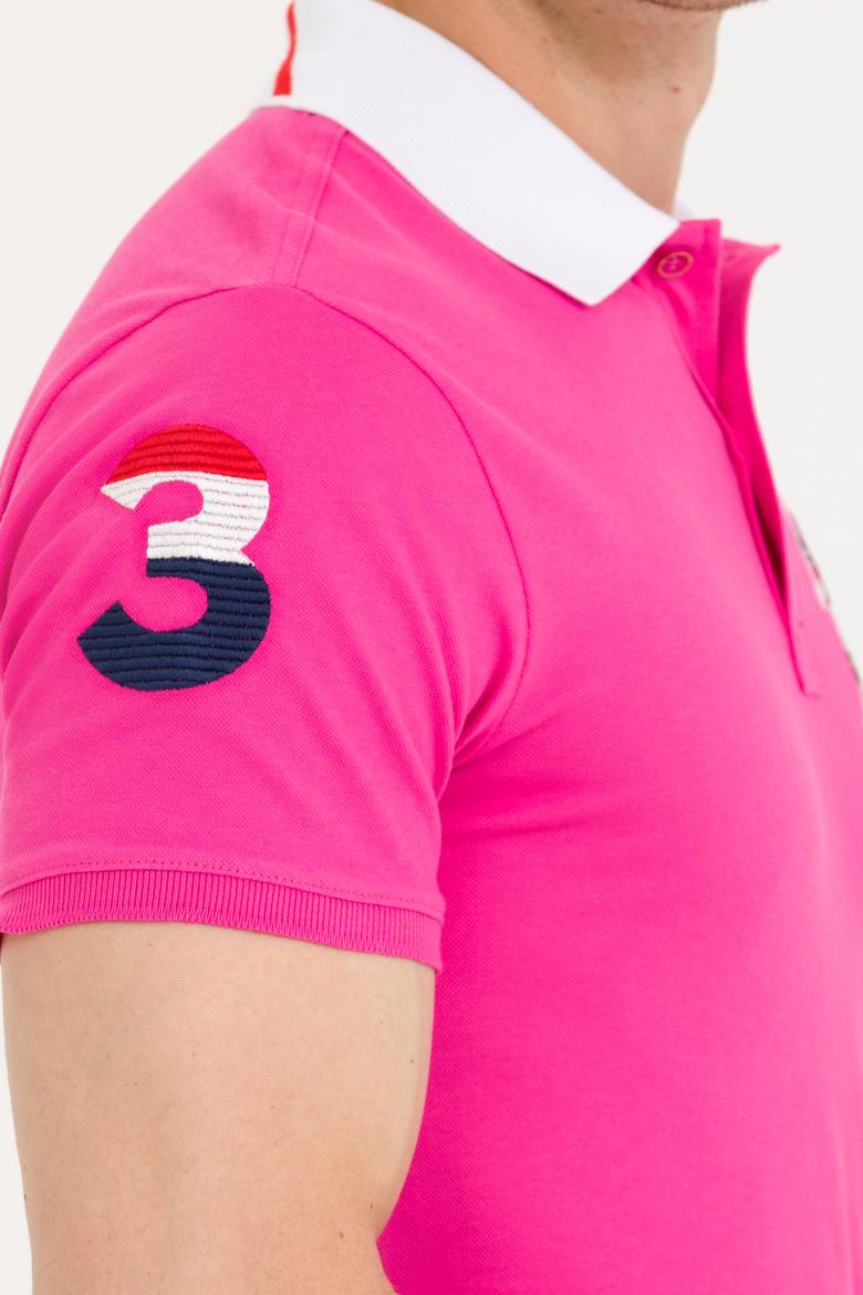 Erkek Fuşya Basic Polo Yaka Tişört - 50263005072