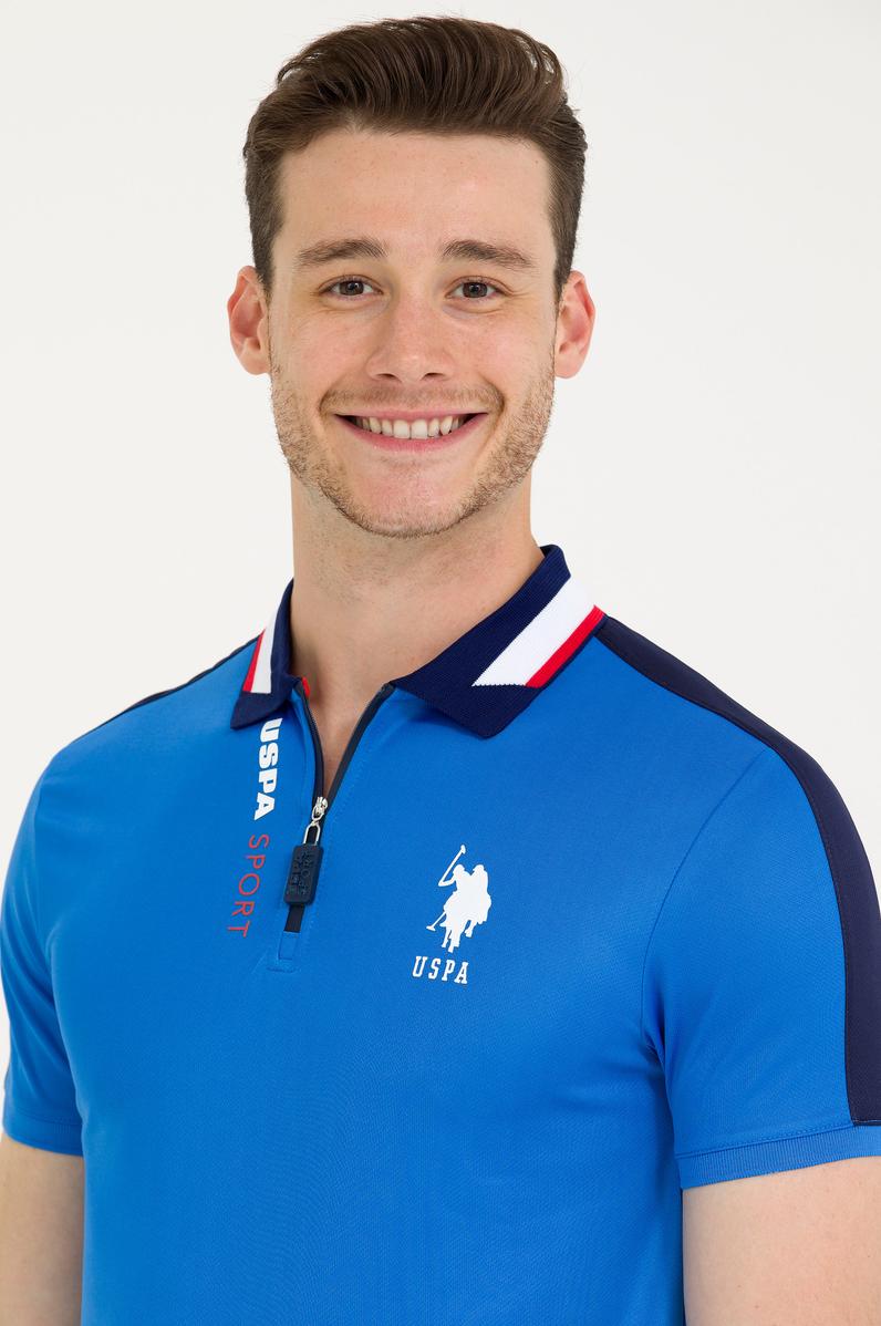 Erkek Saks Polo Yaka Tişört