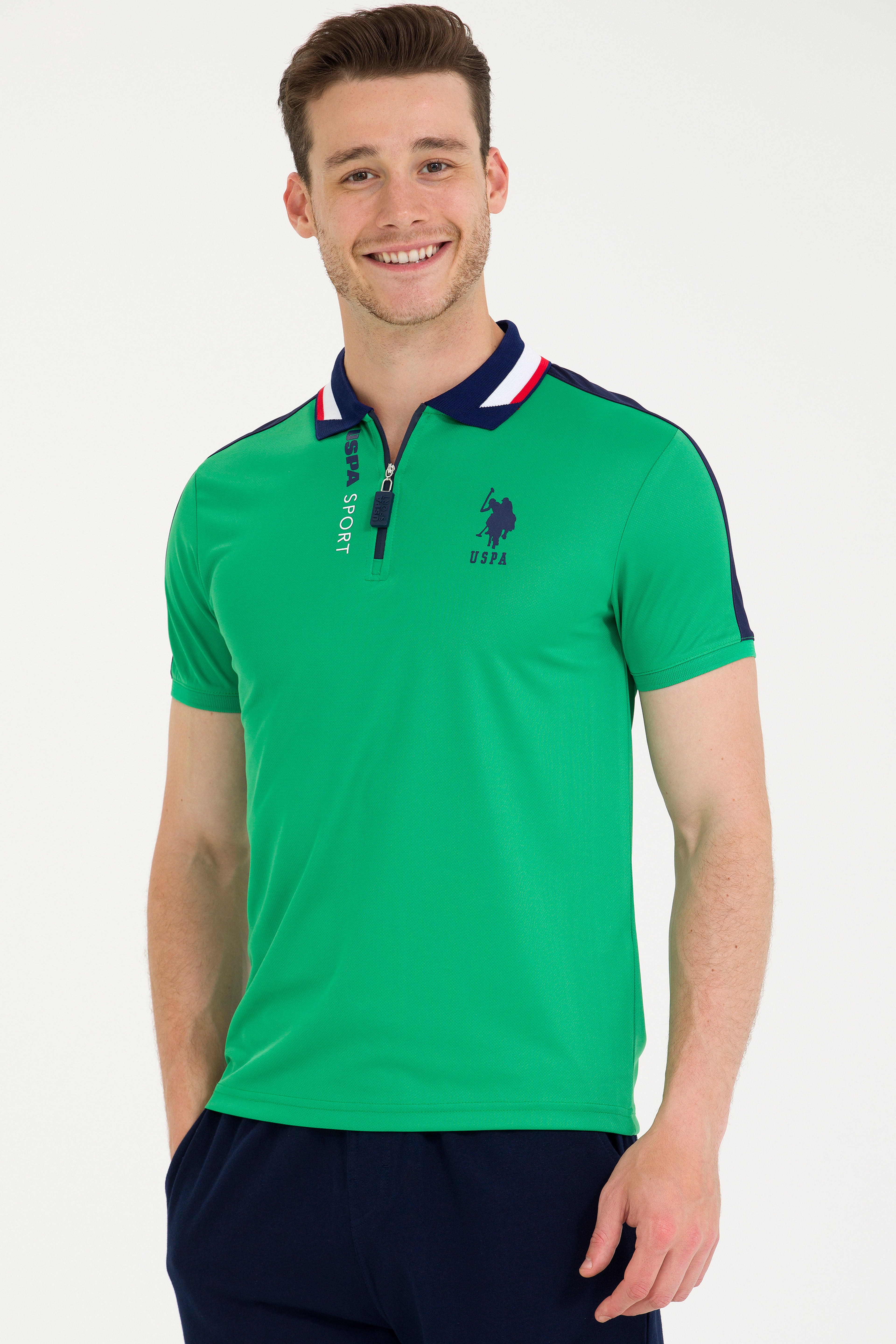Erkek Yeşil Polo Yaka Tişört - Image 1