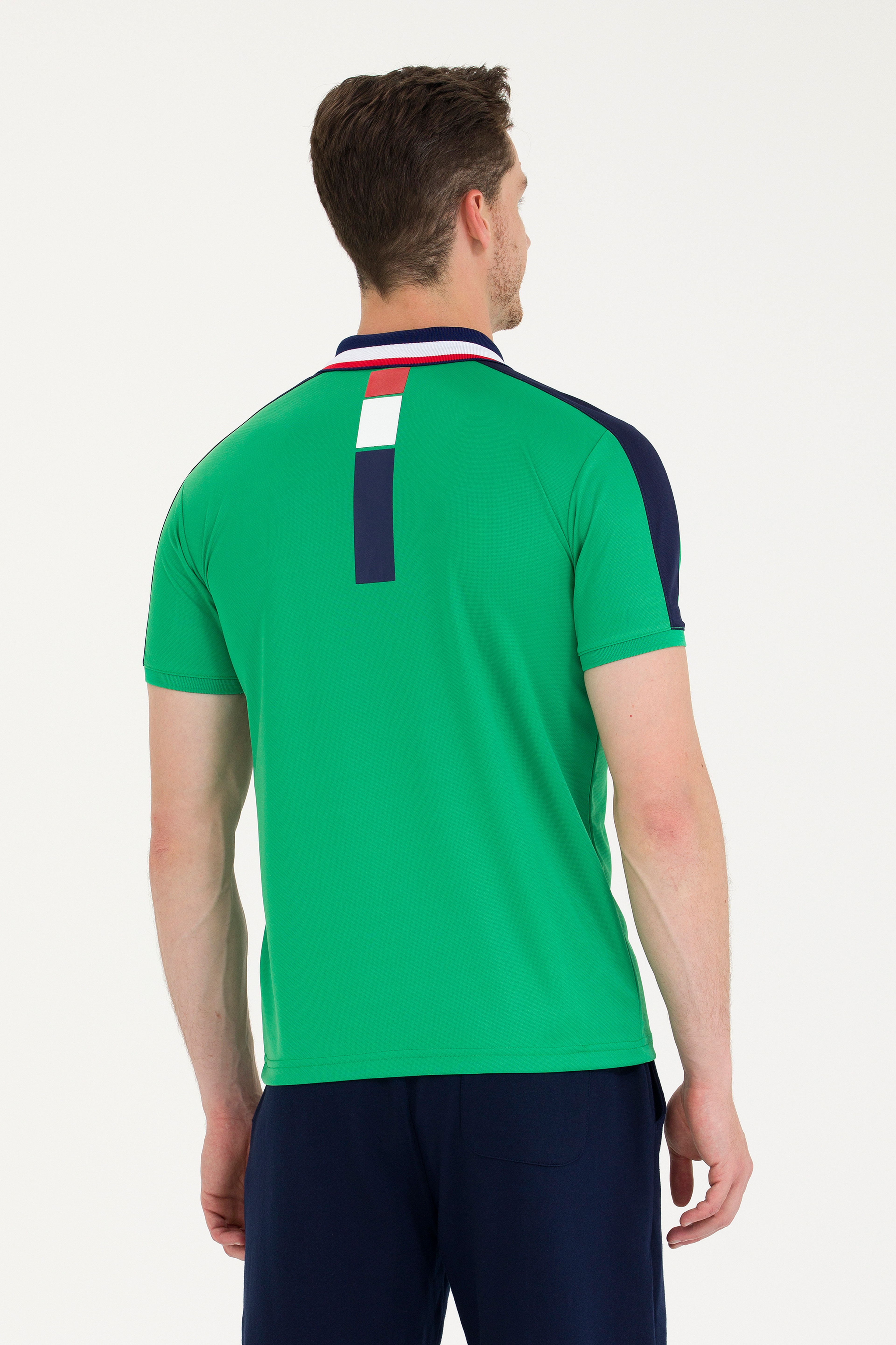 Erkek Yeşil Polo Yaka Tişört - Image 5