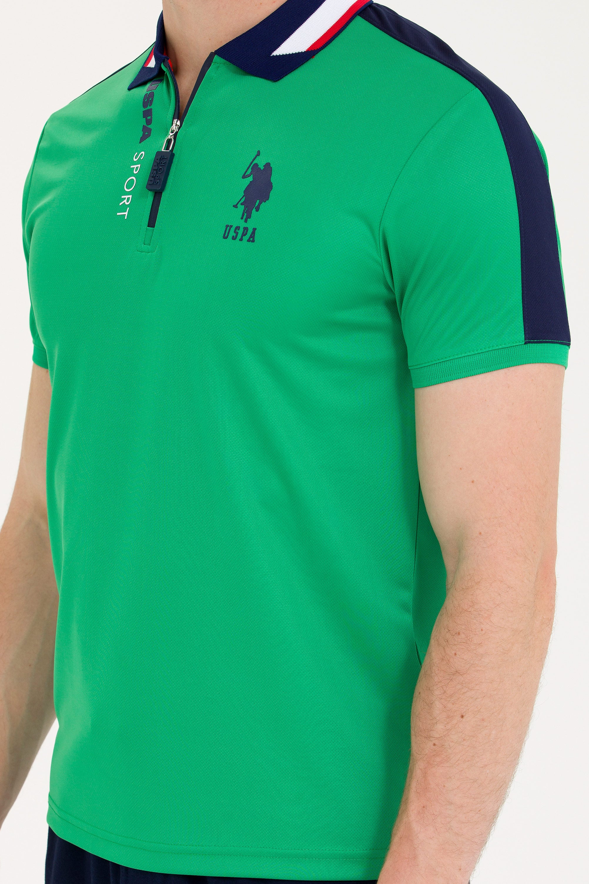 Erkek Yeşil Polo Yaka Tişört - Image 6