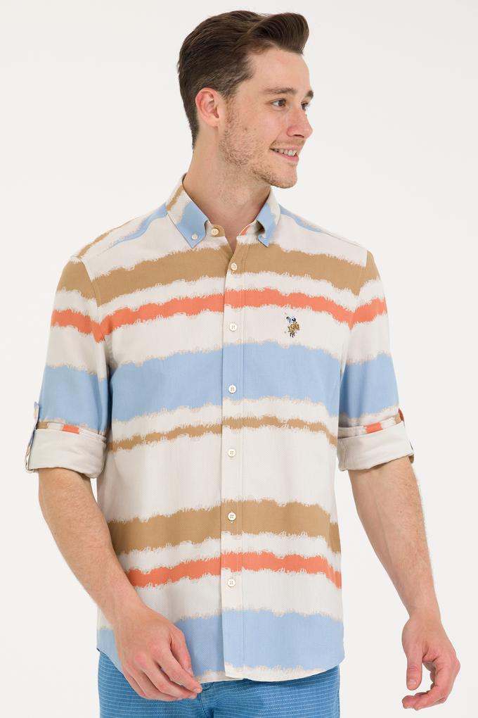 Erkek Mavi Uzun Kollu Gömlek