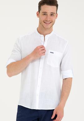 Erkek Beyaz Uzun Kollu Gömlek - 50267646001