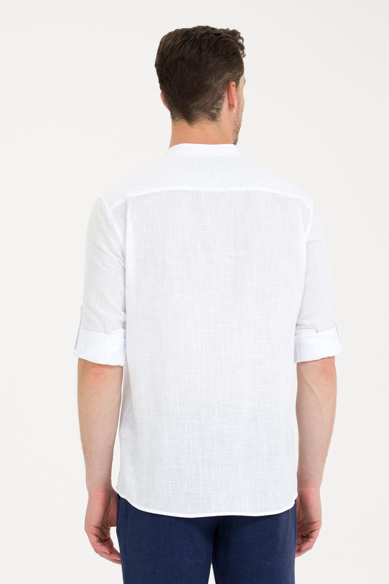 Erkek Beyaz Uzun Kollu Gömlek - 50267646001