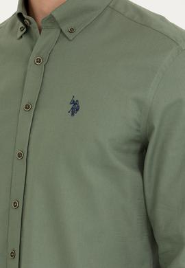 Erkek Haki Uzun Kollu Gömlek - 50266110032